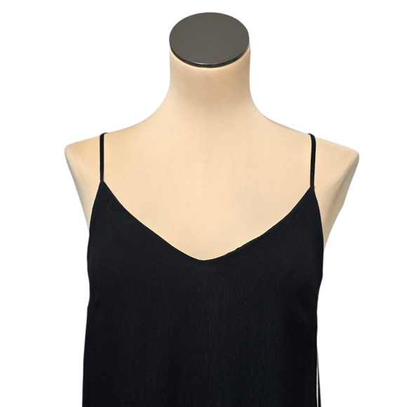 Avec Les Filles Dress Womens Small Black Sleeveless‎ Midi Button Side Slip Tank - Picture 7 of 9